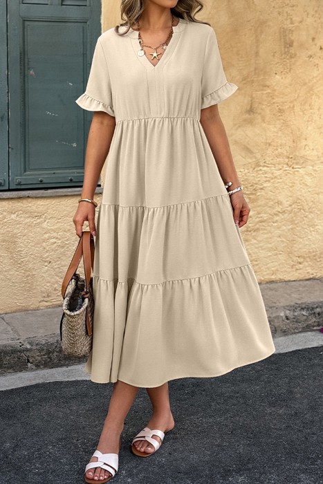 Love Kuza Sunset Stroll Tiered Midi Dress