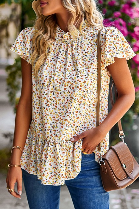 Love Kuza Bloom Ruffle Charm Blouse