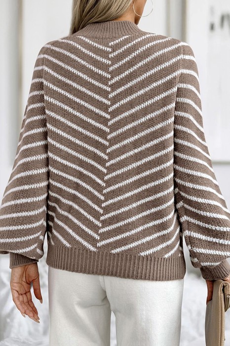 Love Kuza Striped Haven Knit Pullover Sweater