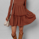  Love Kuza - Cinnamon Spice Tiered Babydoll Dress