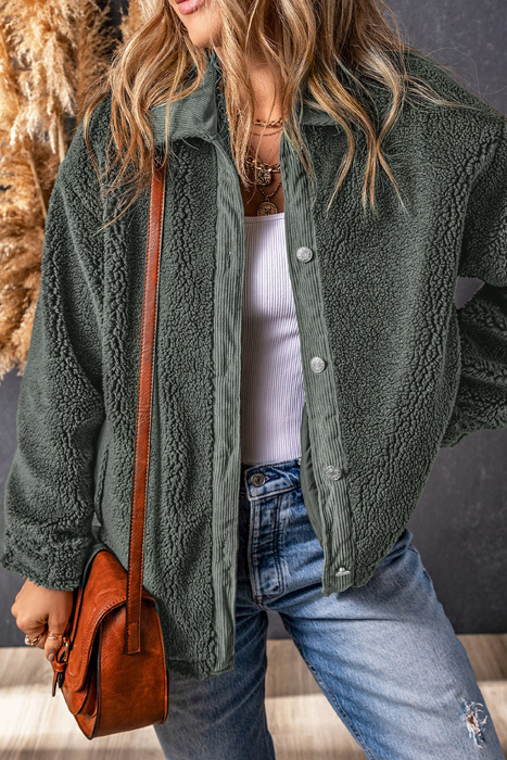 Love Kuza - Ever-grey green Escape Sherpa Jacket