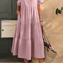  Love Kuza Sunset Stroll Tiered Midi Dress