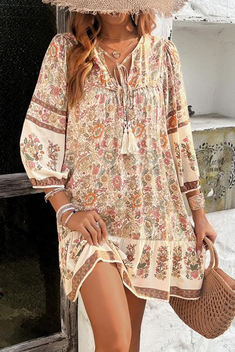Love Kuza Vintage Boho Petals Dress
