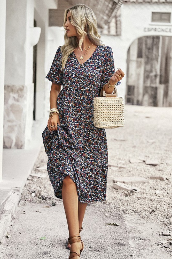 Love Kuza Ditsy Delight Midi Dress