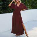  Love Kuza V-Neck Dolman Sleeves Maxi Dress