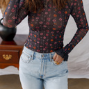  Love Kuza - Midnight Petals Lace Bodysuit