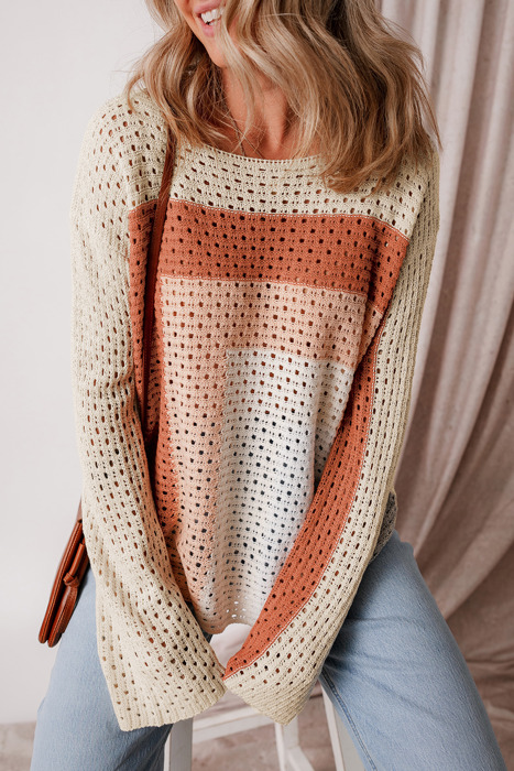Love Kuza - Sunset Glow Crochet Pullover