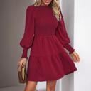  Love Kuza Smocked Long Sleeve Tiered Dress