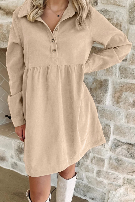 Love Kuza - Sandstone Stroll Corduroy Dress