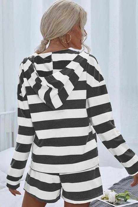 Love Kuza Striped Serenity Hoodie Set