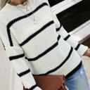  Love Kuza Black Stripes Cozy Sweater