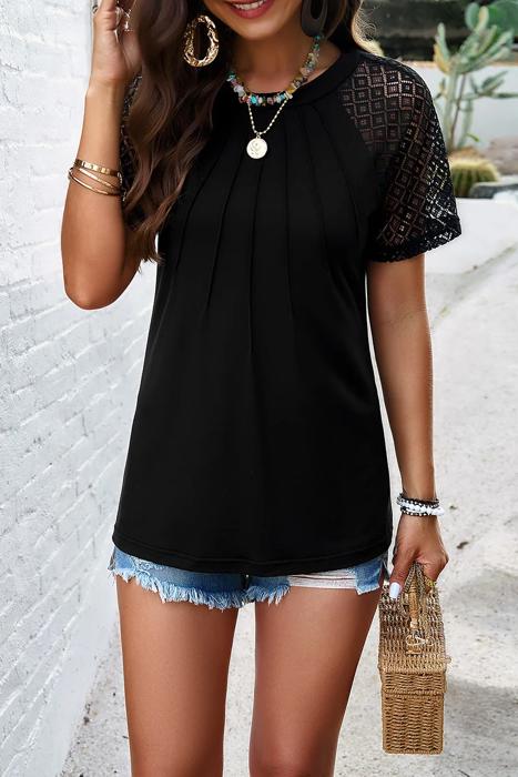 Love Kuza Lace Radiant Raglan Top