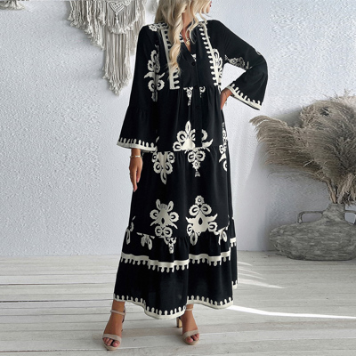 Love Kuza Regal Baroque Midi Dress