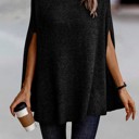  Love Kuza Turtle Neck Cozy Cape Poncho