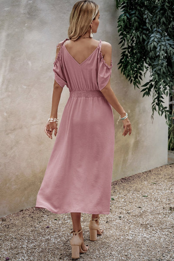 Love Kuza Ruffle Radiance Midi Dress