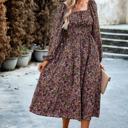  Love Kuza Elegant Flora Midi Dress