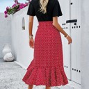  Love Kuza Floral Fusion Wrap Midi Dress