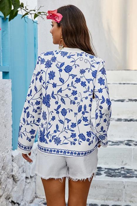 Love Kuza Cobalt Bloom Blouse