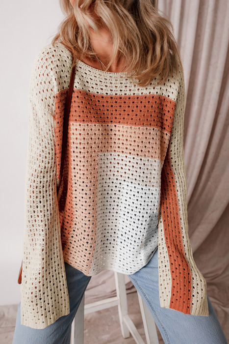Love Kuza - Sunset Glow Crochet Pullover