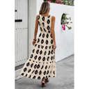  Love Kuza Geo Almond Elegance Maxi Dress
