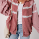 Love Kuza - Rosewood Lace Sherpa Jacket