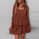  Love Kuza - Cinnamon Spice Tiered Babydoll Dress