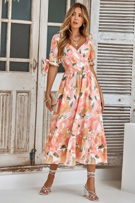 Love Kuza Watercolor Whisper Midi Dress