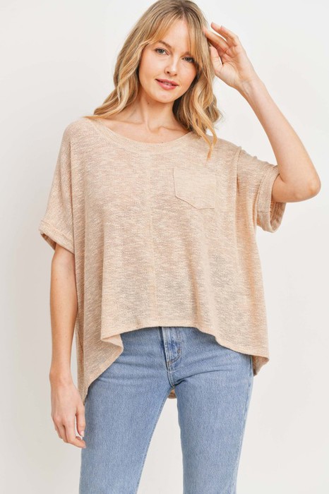 Love Kuza Oversize Distressed Knit Top - Size S - only -