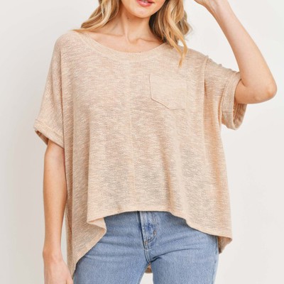 Love Kuza Oversize Distressed Knit Top - Size S - only -
