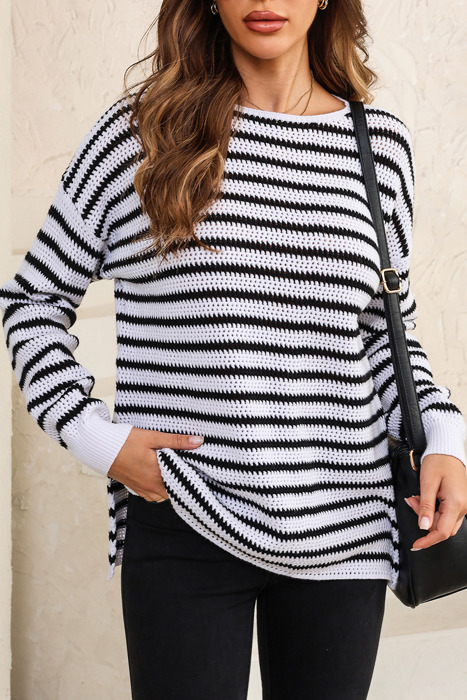 Love Kuza -Metro Pop Stitch Stripe Sweater