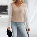  Love Kuza - Lace Whisper V-Neck Top