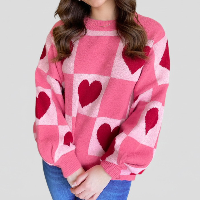 Love Kuza - Sweetheart Checkered Knit