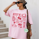  Coquette Valentine Shirt, Womens Valentines Day Shirt, Cherry Cake Shirt, Vintage Valentine Shirt, Love Tshirt, Vday Gift