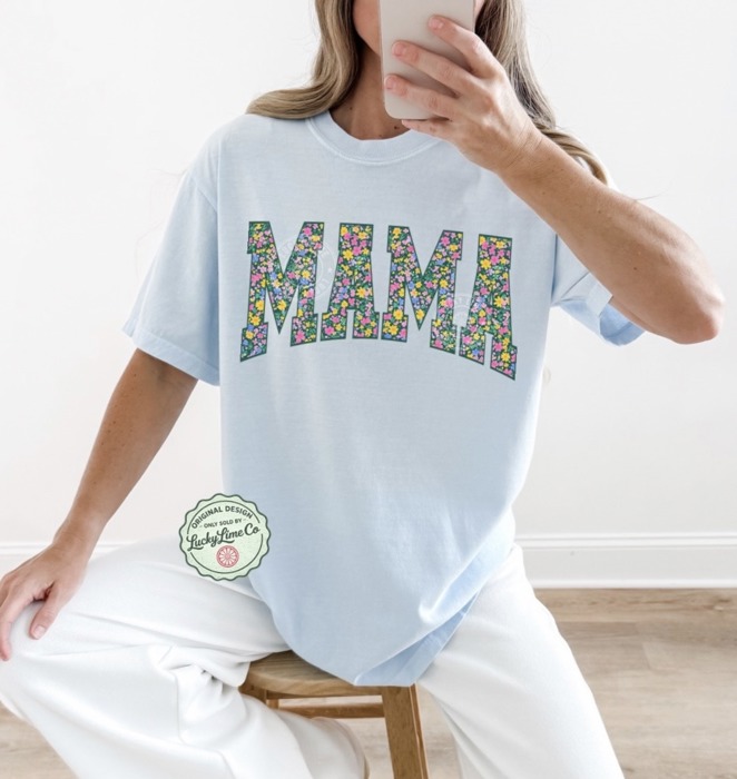 Floral Mama Shirt, Spring Flowers Mama Tshirt, Mothers Day Gift, Mothers Day Shirt, Boho Flower Mom Tee