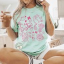  Easter Doodles Comfort Colors Shirt, Trendy Easter Graphic Tee, Womens Easter Gift, Easter Bunny Tshirt, Spring Vibes