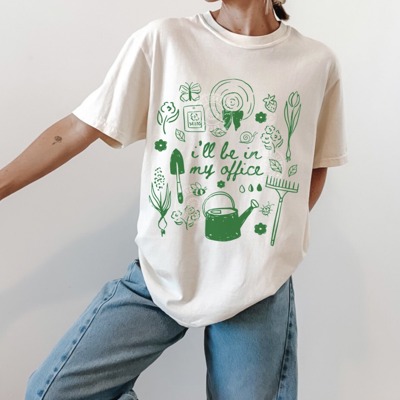 Comfort Colors® Gardening Shirt for Women, I’ll Be in My Office Shirt, Plant Lover Shirt, Funny Garden Tshirt, Floral Spring Shirt