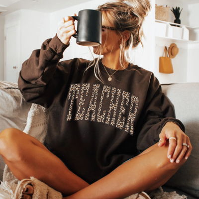 Leopard Print Teacher Sweatshirt, Varsity Teacher Shirt, Trendy Teach Sweatshirt, Teacher Shirt for Work
