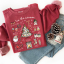  Tis the Season Sweatshirt, Comfort Colors® Christmas Sweatshirt, Holiday Apparel, Womens Christmas Sweater, Santa Sweatshirt