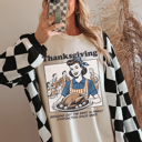 Small Off-white Funny Thanksgiving Shirt, Comfort Colors Thanksgiving Tshirt, Thankful Shirt, Fall Graphic Tee