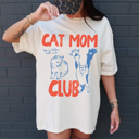  Cat Mom Club Shirt, Comfort Colors Cat Mama Tshirt, Retro Cat Shirt, Funny Cat Tee, Cat Lover Gift
