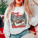 Small Gray Vintage Small Town Christmas Sweatshirt, Retro Holiday Sweater, Winter Sweatshirt, Merry Christmas Shirt