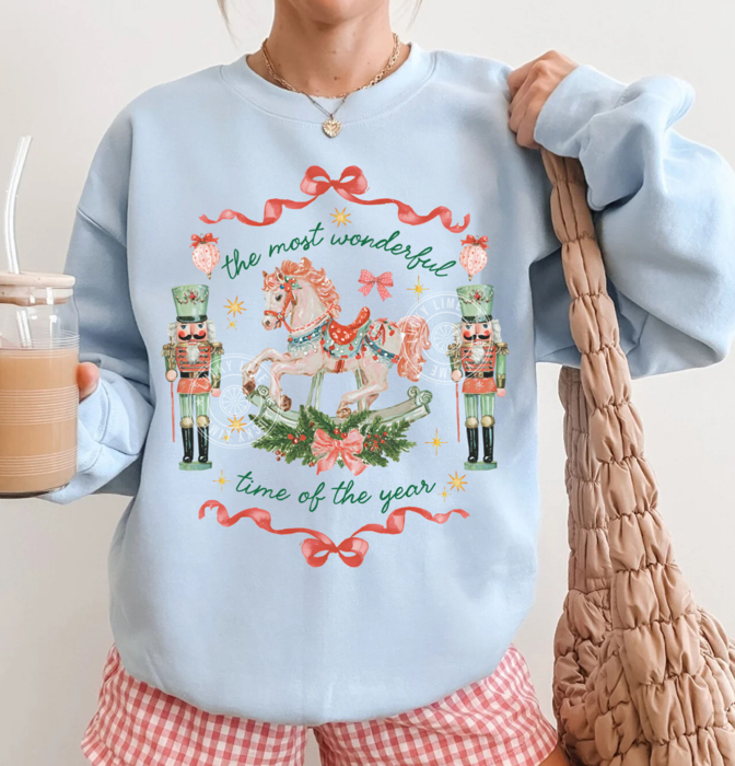 Vintage Christmas Sweatshirt, Nutcracker Christmas Shirt, Whimsical Christmas Shirt, The Most Wonderful Time of the Year Sweatshirt