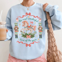 Small Blue Vintage Christmas Sweatshirt, Nutcracker Christmas Shirt, Whimsical Christmas Shirt, The Most Wonderful Time of the Year Sweatshirt