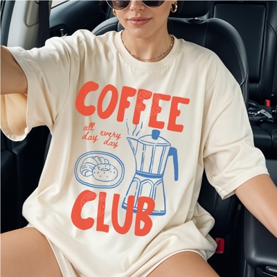 Coffee Club Shirt, Comfort Colors Tee, Coffee Graphic Tee, Coffee Lover Gift