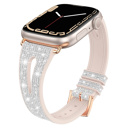 Silver 38/40/41/42(Series 10)mm Sparkling Slim Silicone Bands for Apple Watch 38/40/41mm and 42/44/45/46/49mm All Series Bling Replacement Strap  for iWatch Series 10/9/8/7/6/5/4/3/2/1/SE