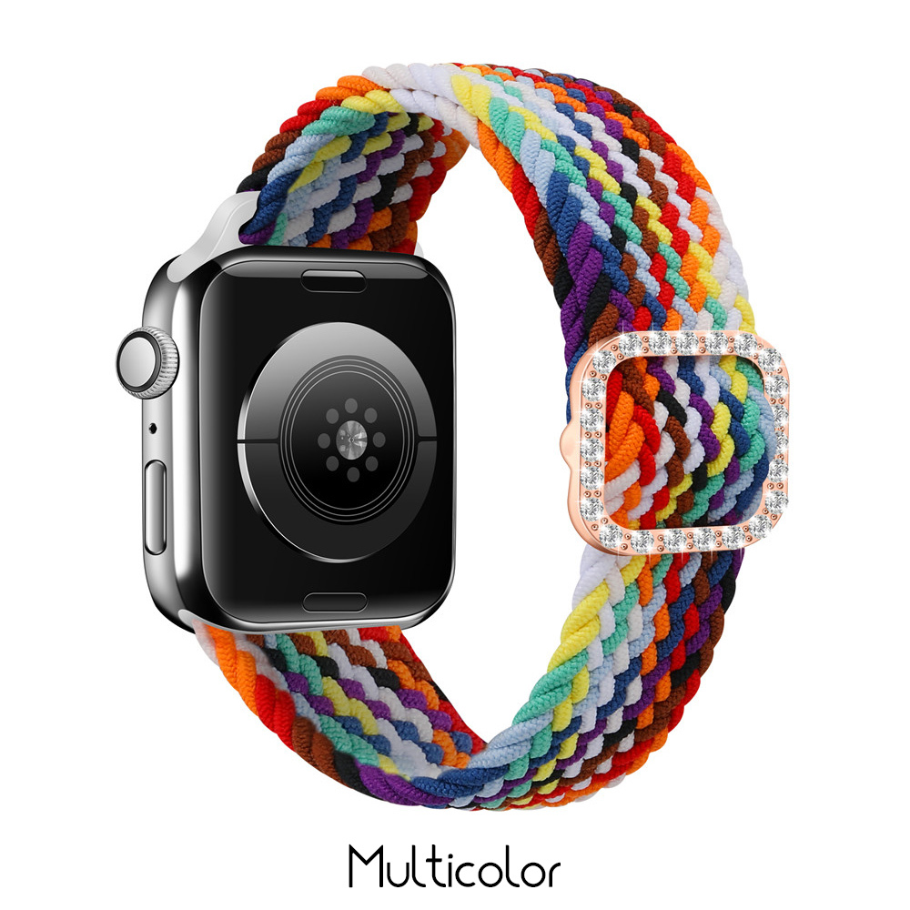 Nylon Elastic Band for Apple Watch 38/40/41mm and 42/44/45/46/49mm All Series