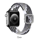 Gray 38/40/41mm Nylon Elastic Band for Apple Watch 38/40/41mm and 42/44/45/46/49mm All Series