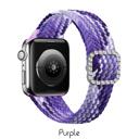 Purple 38/40/41mm Nylon Elastic Band for Apple Watch 38/40/41mm and 42/44/45/46/49mm All Series