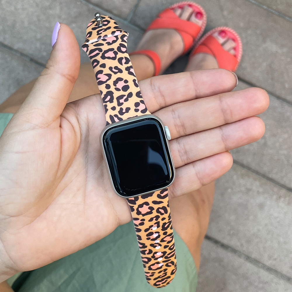 Leopard Silicone Band for Apple Watch 38/40/41mm and 42/44/45/46/49mm All Series