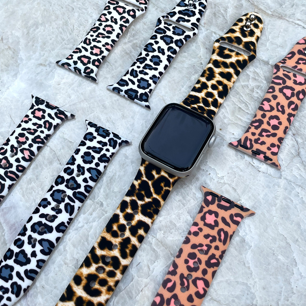 Leopard Silicone Band for Apple Watch 38/40/41mm and 42/44/45/46/49mm All Series